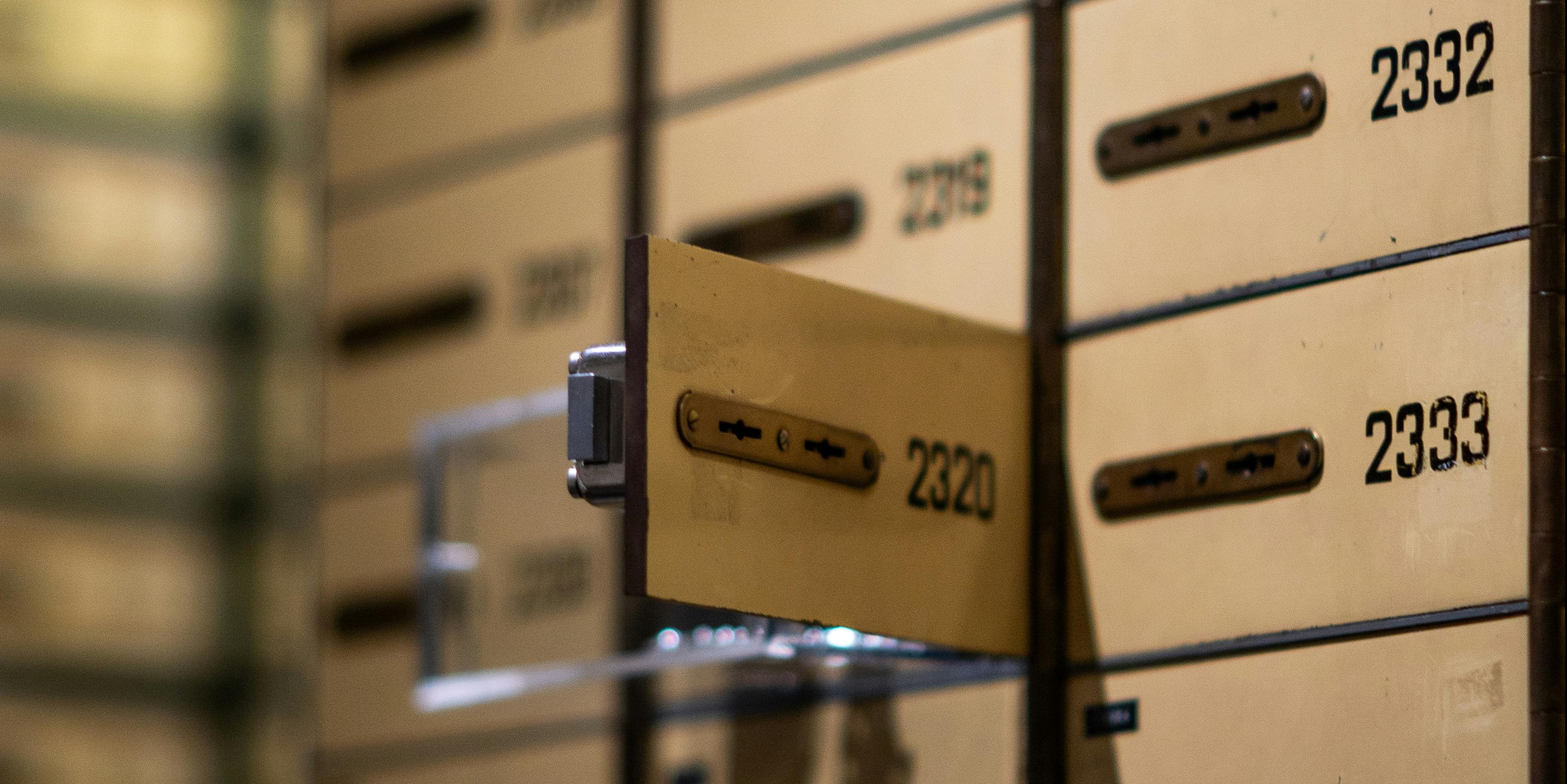 safe deposit boxes